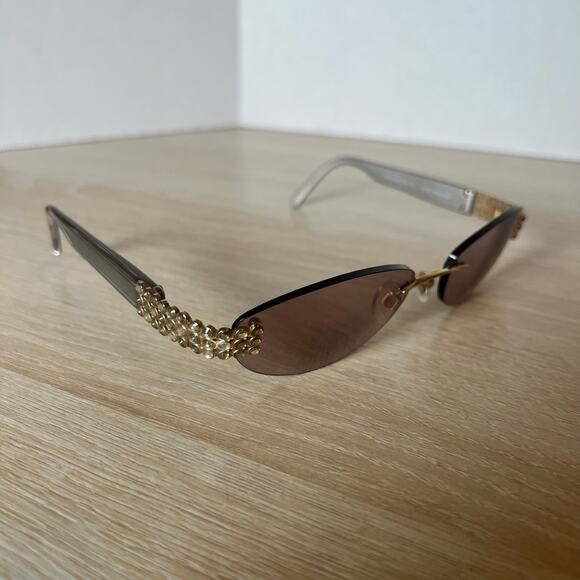 Daniel Swarovski S573 20 6053 23KT GP Sunglasses FRAMES ONLY Gold Gray main image 8